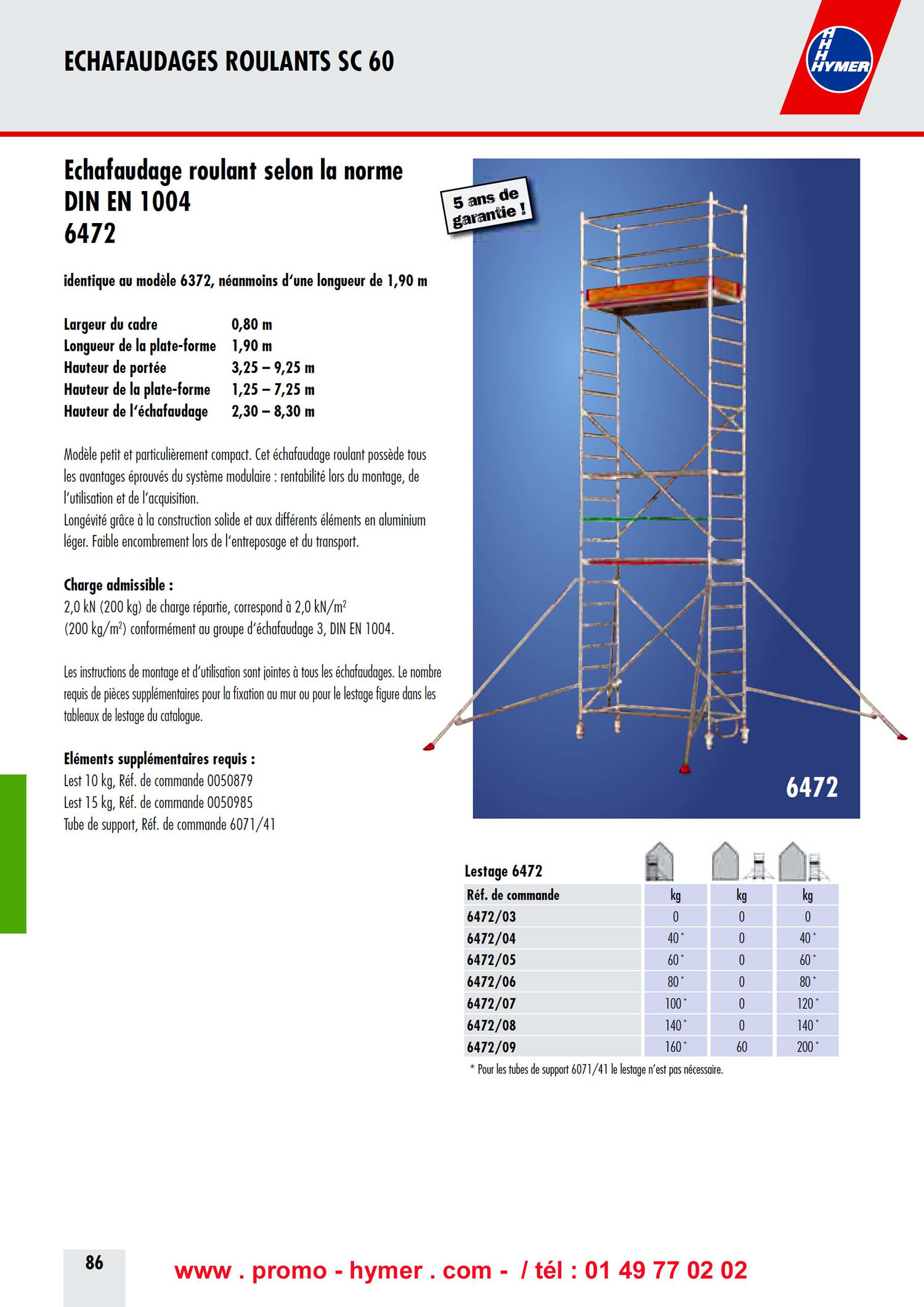 échelle de toit certifies aux normes, prix échafaudages